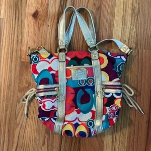 Multi colored Coach purse